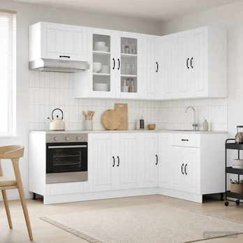 Virtuvės vienetas LUCCA 8 pcs Itin blizgi balta