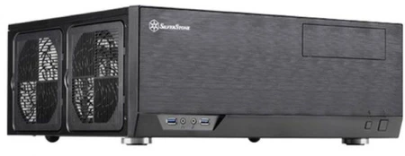 Korpusas SilverStone, juoda