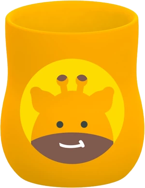 Vaikiškas puodelis Marcus & Marcus Silicone Baby Training Cup Lola, 118 ml, 1 m., 93 mm, silikonas, geltona