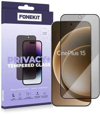 FoneKit Privacy+ Full Cover panssarilasi, OnePlus 15