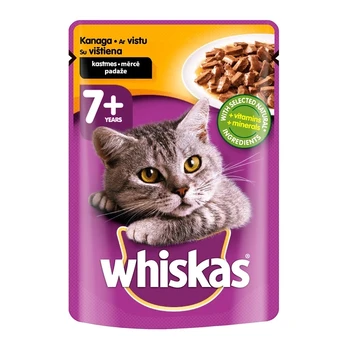 Konservuotas kačių ėdalas su paukštiena WHISKAS, 85 g