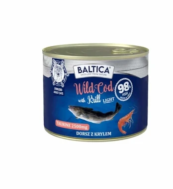 BALTICA EXCELLENT Konservai kot Wild Cod with Krill (Dorsz su krylem) LIGHT 185g