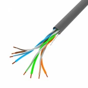 Lanberg kabelis LAN UTP kat.5E 100m drut CU pilka fluke passed kaina