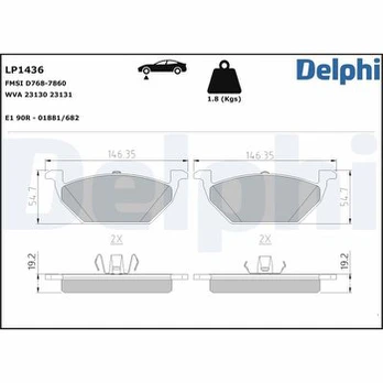DELPHI LP1436 Brake pad set