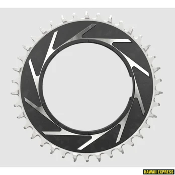 Priekinė žvaigždė SRAM T-TYPE 38T Powermeter Threaded 3mm Offset Eagle (including pin thread backup and screw) - Black/Silver XXSL D1