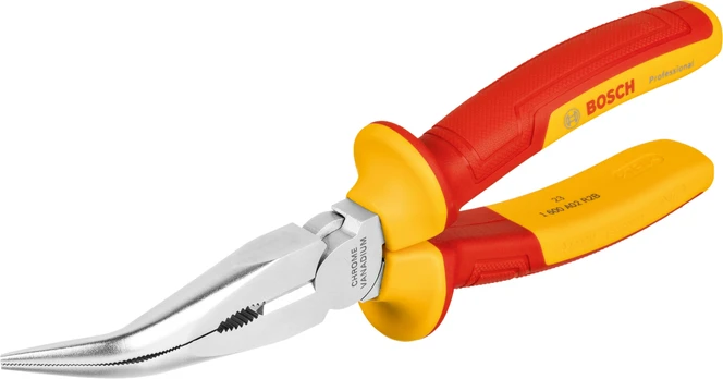 Bosch VDE Long Nose Plier bent (40°) 200mm
