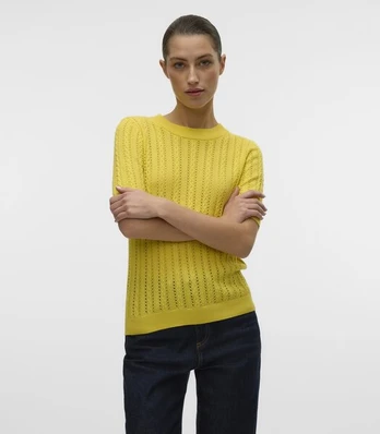 Vero Moda moteriškas megztinis 10321893*01, geltona/lemon