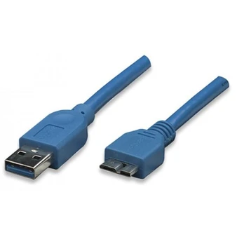 Techly USB3.0 Kabelis Stecker Typ A-Stecker Micro B, 2m blau