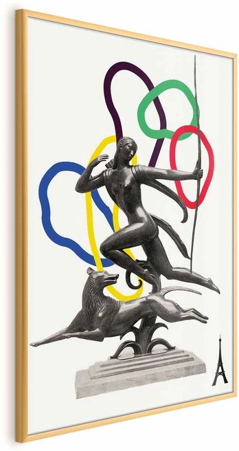 Artgeist Plakatas - Collage Graphic - Woman Shooting a Bow