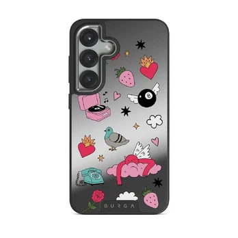 Side Quest - Samsung Galaxy S25 Plus Case, Elite Mirror Dark (Magnetic) / Silver