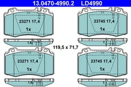 ATE 13.0470-4990.2 Brake pad set