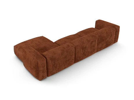 Modular Right Corner Sofa, "Martina", 3 Seats, 370x176x75, Brick
