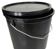 Sprehn spand 11,5L - Sort robust spand med hank & låg