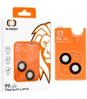 Juoda kameros apsauga Apple iPhone 15 / 15 Plus telefonui "Tel Protect Titanium Lens 99% AR"