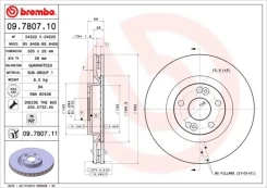 Stabdžių diskas BREMBO 09.7807.11 kaina