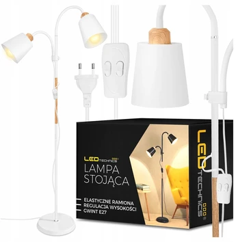 Toršeras LEDTechnics, 170 cm, baltas/rudas