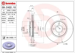 Stabdžių diskas BREMBO 09.C422.11 kaina