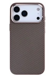 Rixus Mag Carbon With MagSafe For Apple iPhone 17 Pro Max Brown