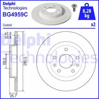 DELPHI BG4959C Brake Disc