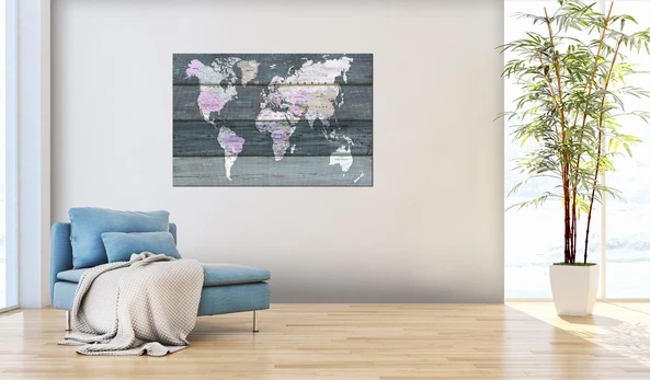 Artgeist Kamštinis paveikslas - Journey through the World [Cork Map] 90x60