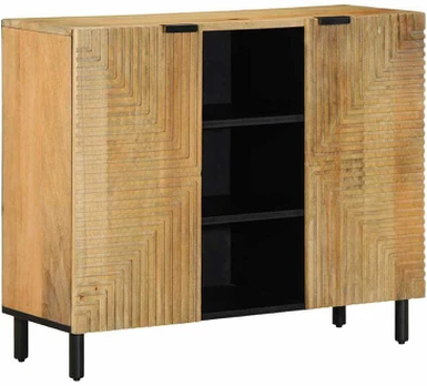 indauja Ruda 90x33x75 cm Masyvo medžio mango