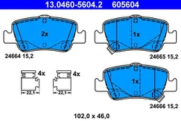 ATE 13.0460-5604.2 Brake pad set