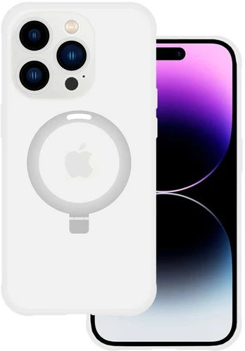 Tel Protect Magical Magsafe Stand dėklas skirtas Apple iPhone 15 Plus sidabro spalvos