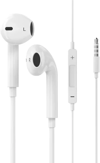 Techammo ausinės su mikrofonu, 3,5 mm. Baltos