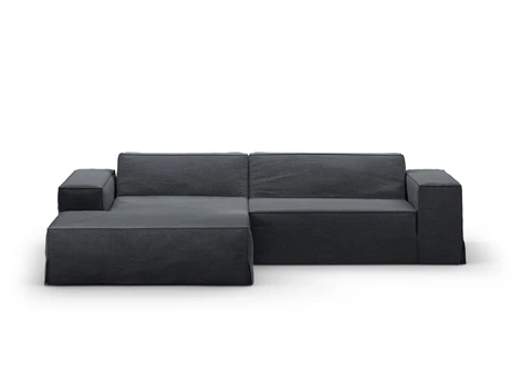 Modular Left Corner Sofa, "Jodie", 3 Seats, 224x166x70, Grey And Blue