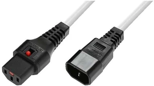 MicroConnect Powercord C13 IEC Lock - C14 Baltas 1m, PC1121