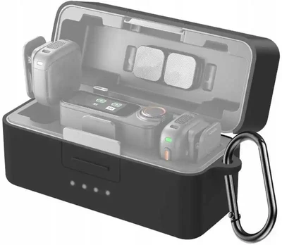 PULUZ Silicone Charging Case Protective Cover for DJI Mic 3 (Black)
