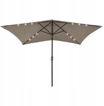 Sodo skėtis Uv 200x300cm taupe Led