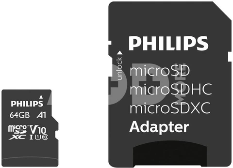 Philips MicroSDXC Card 64GB Class 10 UHS-I U1 incl. Adapter