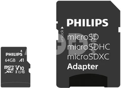 Philips MicroSDXC Card 64GB Class 10 UHS-I U1 incl. Adapter kaina
