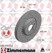 Stabdžių diskas ZIMMERMANN 610.3707.52 kaina