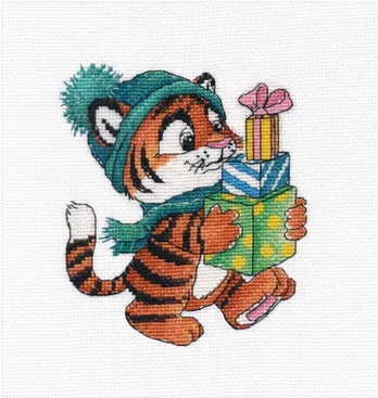 Tiger with gifts S1427