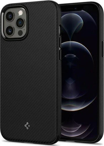 Telefono dėklas Spigen Mag Armor, Apple iPhone 12/Apple iPhone 12 Pro, juoda