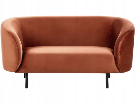 Beliani 2-vietė sofa LOEN, veliūras, oranžinė