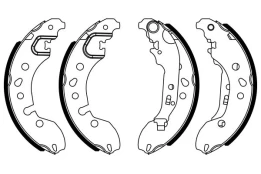 BOSCH 0 986 487 921 Brake shoe set kaina