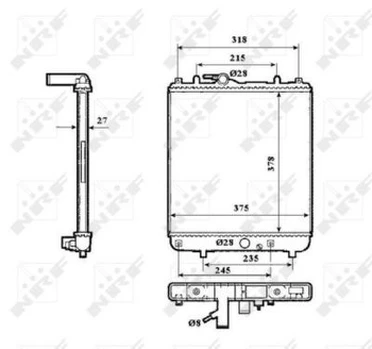 Variklio radiatorius NRF NRF 53862