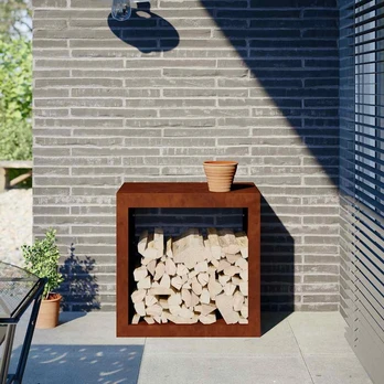 Stovas malkoms, 60x40x60cm, corten plienas