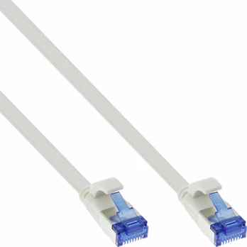 InLine® plokščias kabelis, U/FTP, Cat.6A, TPE be halogenų, baltas, 10 m