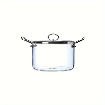 Stiklinis puodas su dangčiu, 3,2 l, borosilikatinis stiklas
