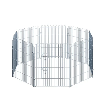 Šuniukų aptvaras metalinis 63x76 cm, 8 dalių