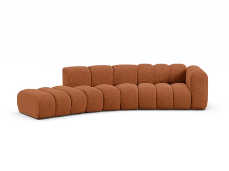 Right Modular Sofa, "Lupine", 5 Seats, 335x166x70, Brick