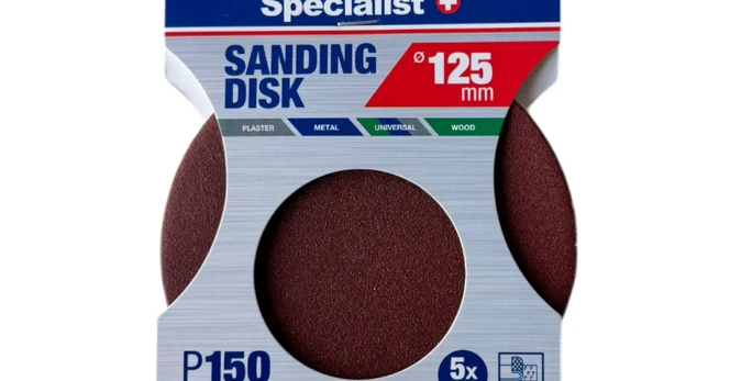 SPECIALIST+ šlifavimo popierius P150, 125 mm, 5 vnt.