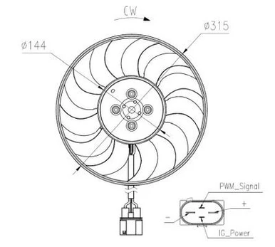 NRF NRF 47970 Radiator fan