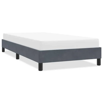 Lovos rėmas be čiužinio Tamsiai pilka 80x220 cm aksomas