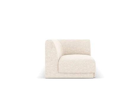 Modulinės sofos dalis - kampas, Miley, 1 sėdynė, 90x90x70, Dramblio kaulo spalvos