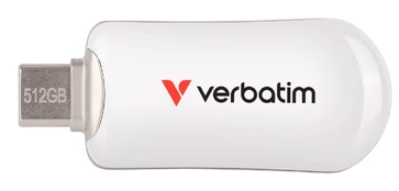 Pendrive Verbatim Plectra 512GB USB-C balta/baltas 30231 kaina